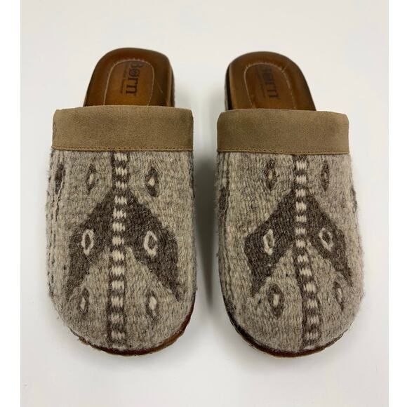 Born Bandy Birch Blanket Clogs Southwestern Textured Woven Tapestry Boho - W7/38 - Picture 2 of 12